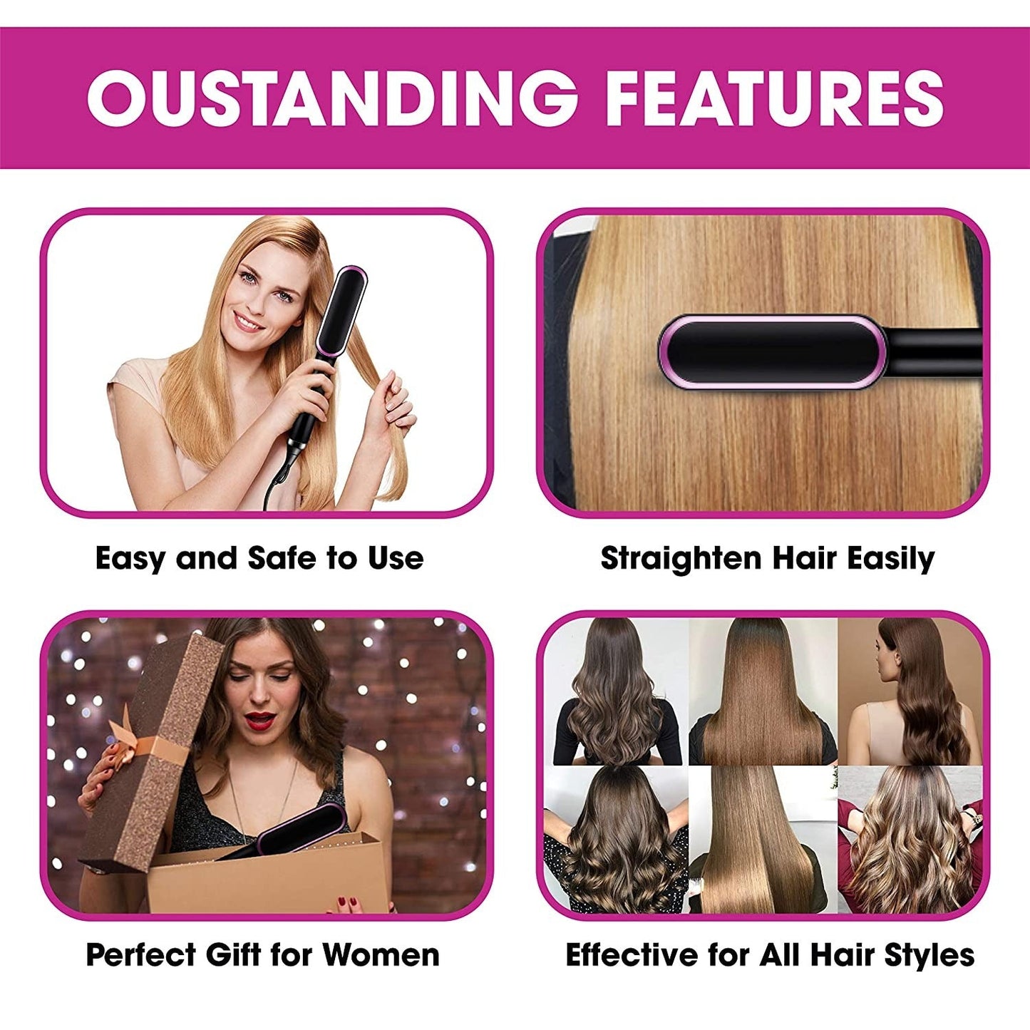 Ionic Straightening Brush: 2-in-1 Styling Innovation
