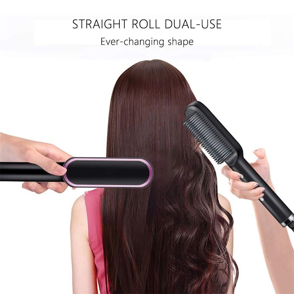 Ionic Straightening Brush: 2-in-1 Styling Innovation